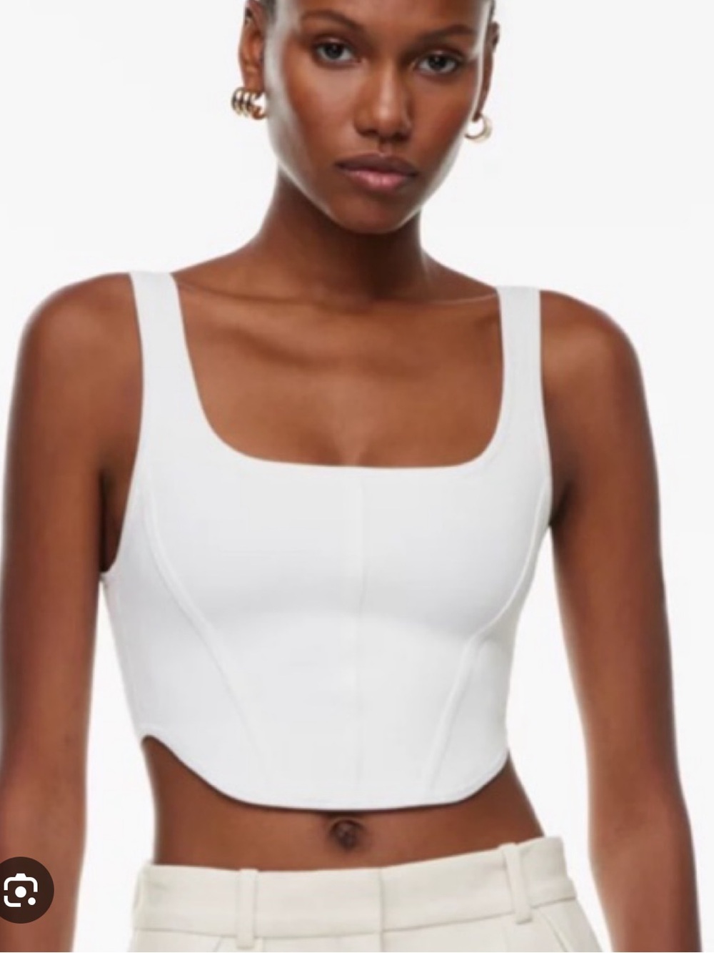 White Aritzia sculpt corset